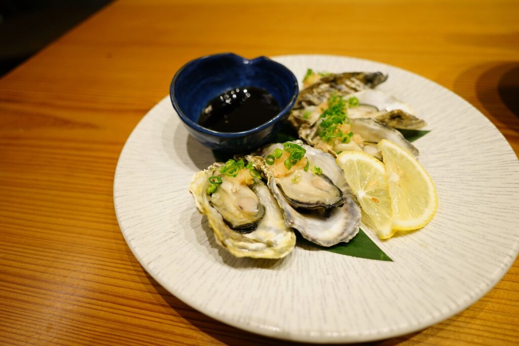 蒸し牡蠣