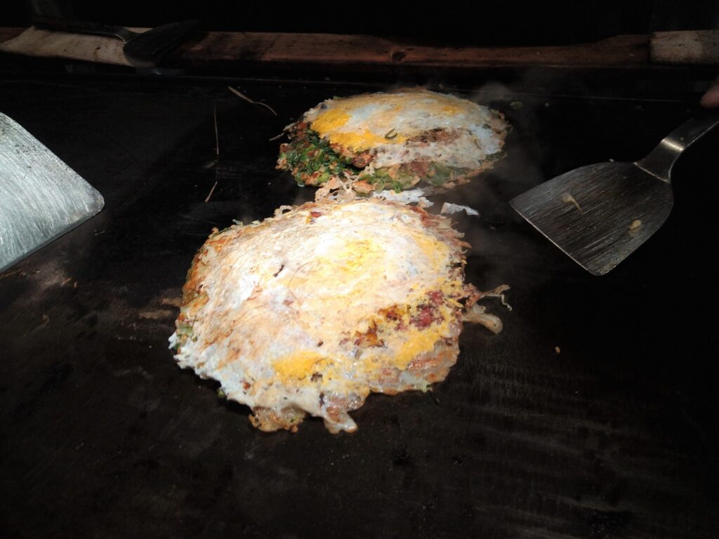 お好み焼き調理中7