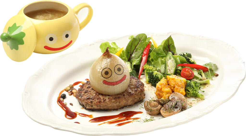 丸ごとたまねぎスライムのハンバーグ（1,980円）　写真提供：ニジゲンノモリ
