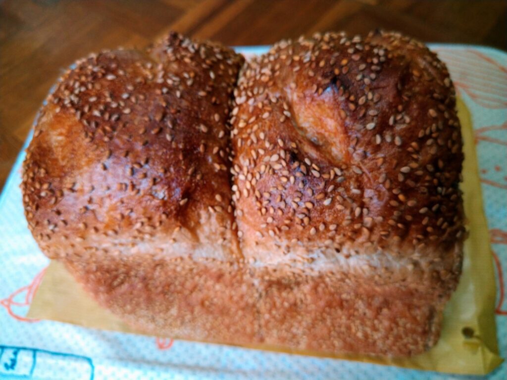 焼く前からゴマの香りが