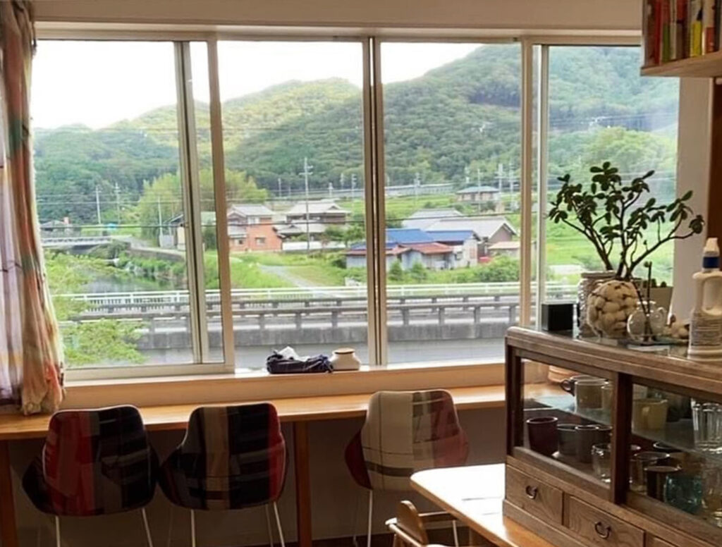 播州織 tabe roomから見えるのどかな田園風景
