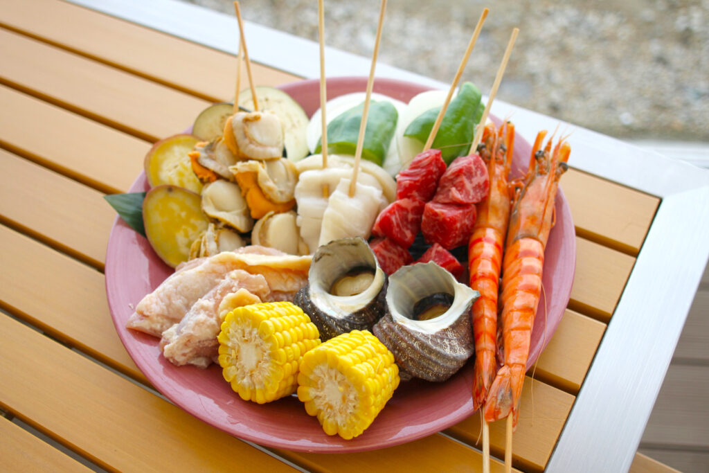 『淡路牛と本日の魚介・淡路野菜セット』