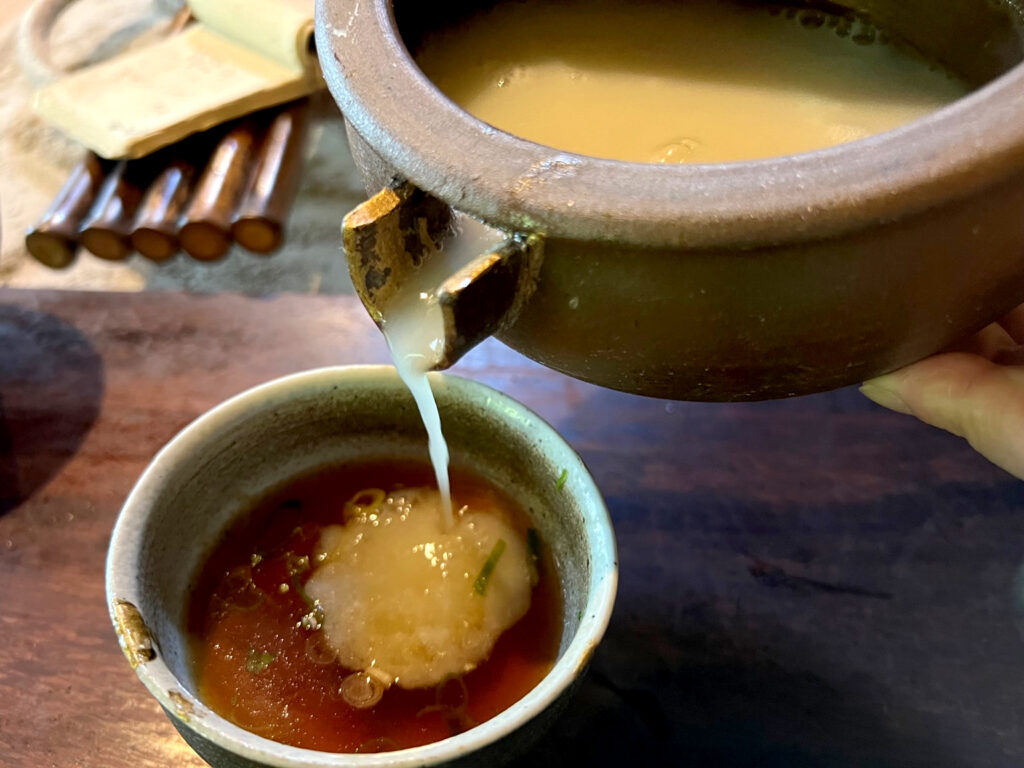 蕎麦湯が濃厚でおいしい