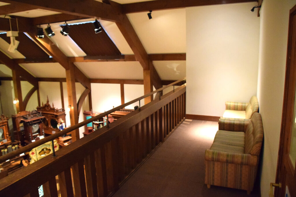 3階の展示室の奥にあるバルコニー