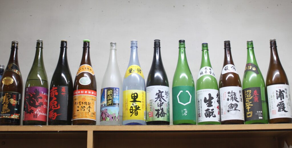 日本酒、焼酎をはじめお酒の瓶