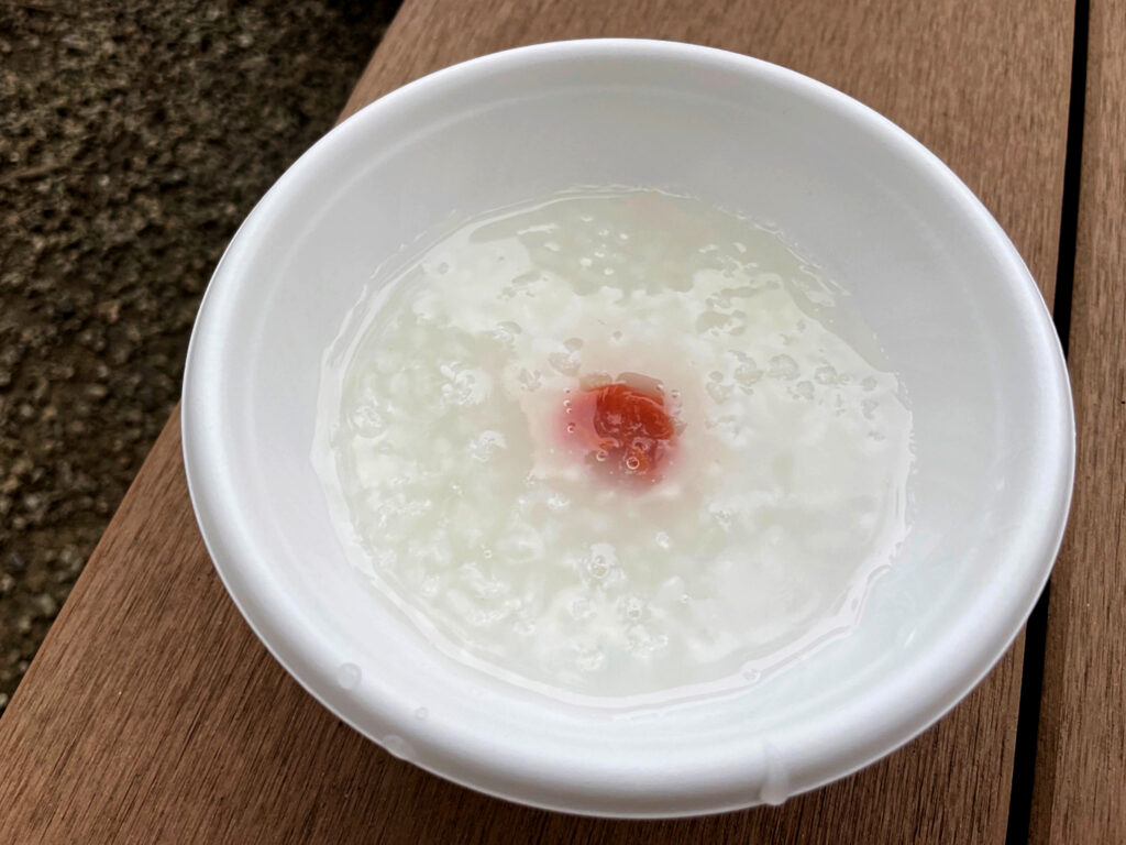 梅干しがひとつ入っている