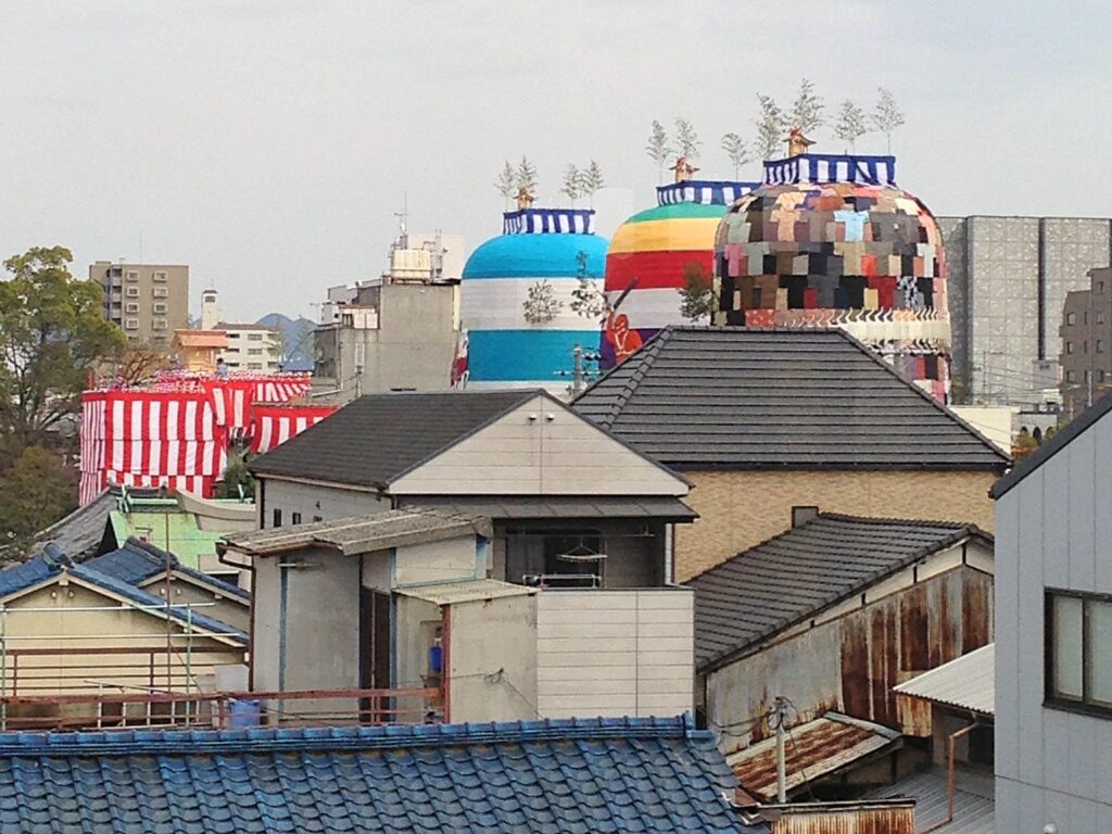 総社御門の展望室からみた風景（撮影日：2013年3月27日）